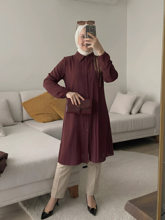 Chemise Longue Armera Perlée