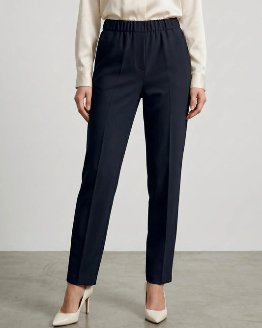 pantalon droit ceinture élastique