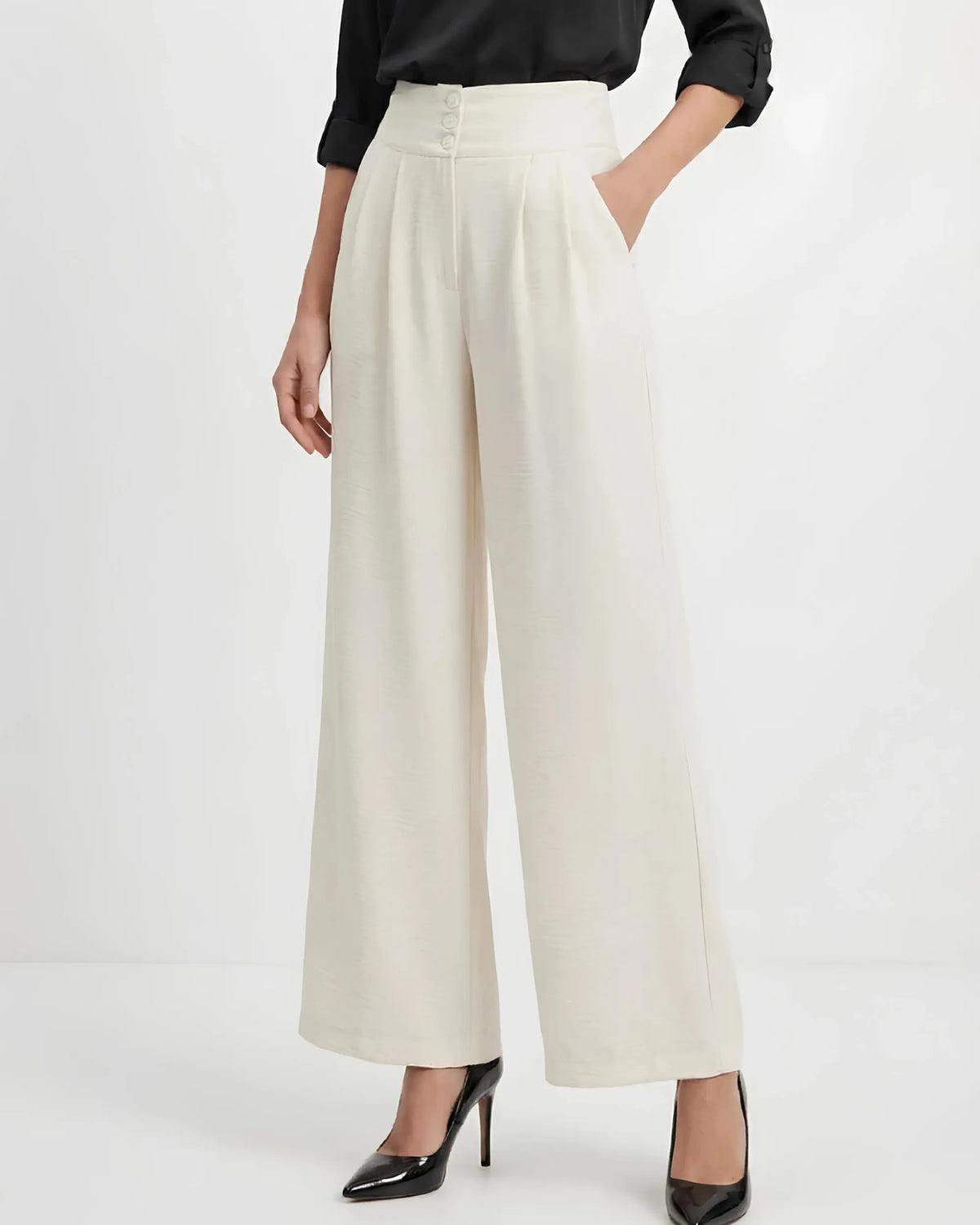 Pantalon Large Bym Avec Poches