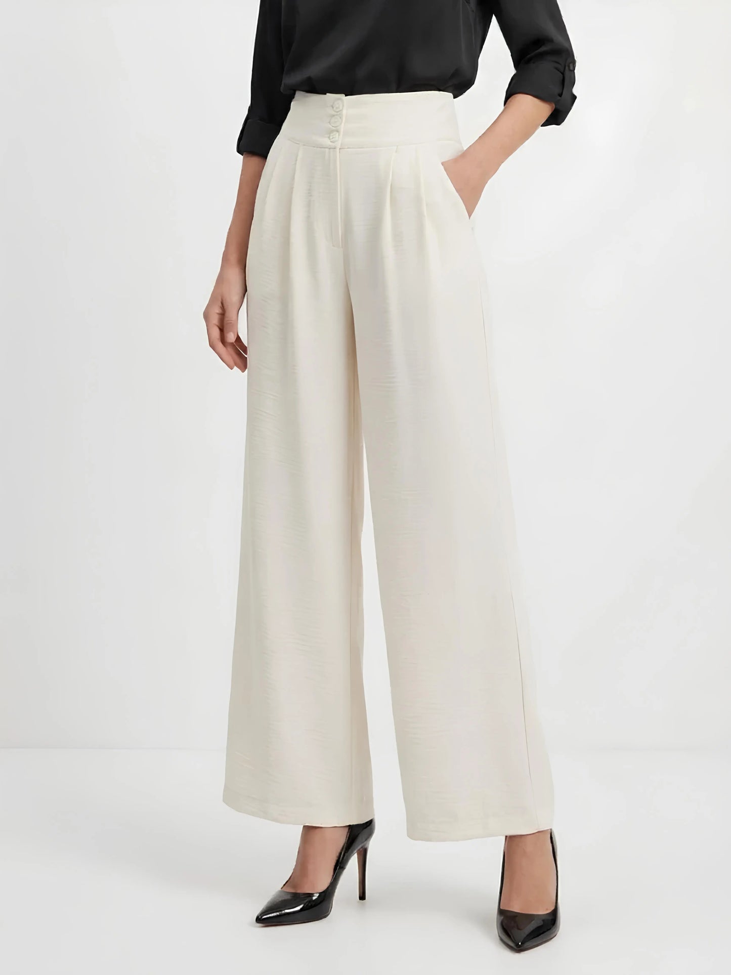 Pantalon Large Bym Avec Poches